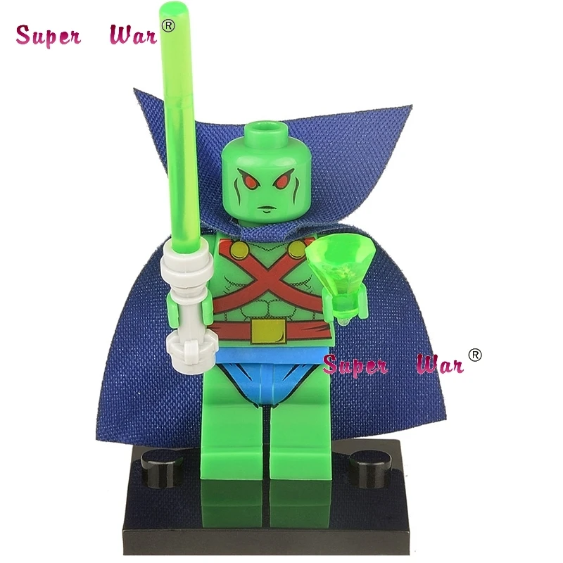 

50pcs superhero Martian Manhunter building blocks action bricks friends for girl house games kids children toys
