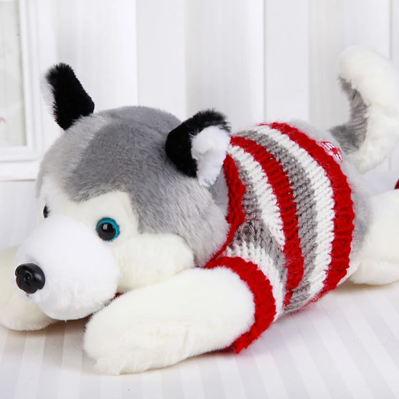 Miaoowa 35cm Cute Husky Plush Toy Simulation Dog with Clothes Toy Stuffed Soft Animal Appease Doll for Baby Kids Birthday Gift Miaoowa 35cm Cute Husky Plush Toy Simulation Dog with Clothes Toy Stuffed Soft Animal Appease Doll for Baby Kids Birthday Gift