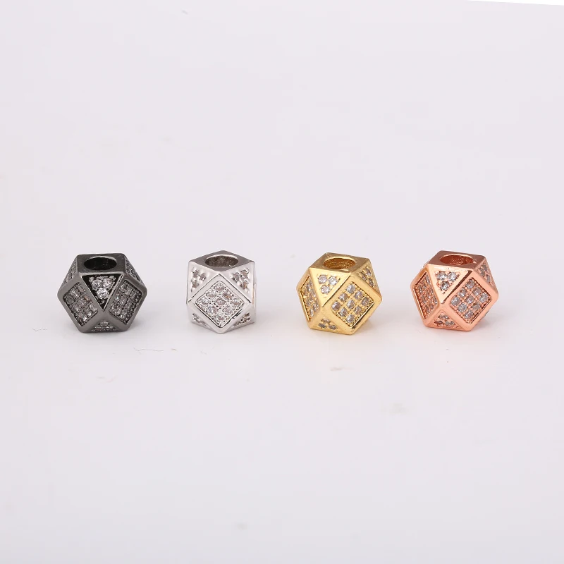 

Beads & Jewelry Charm Micro Pave Zircon CZ Beads For DIY Jewelry Making Bracelet Accessories