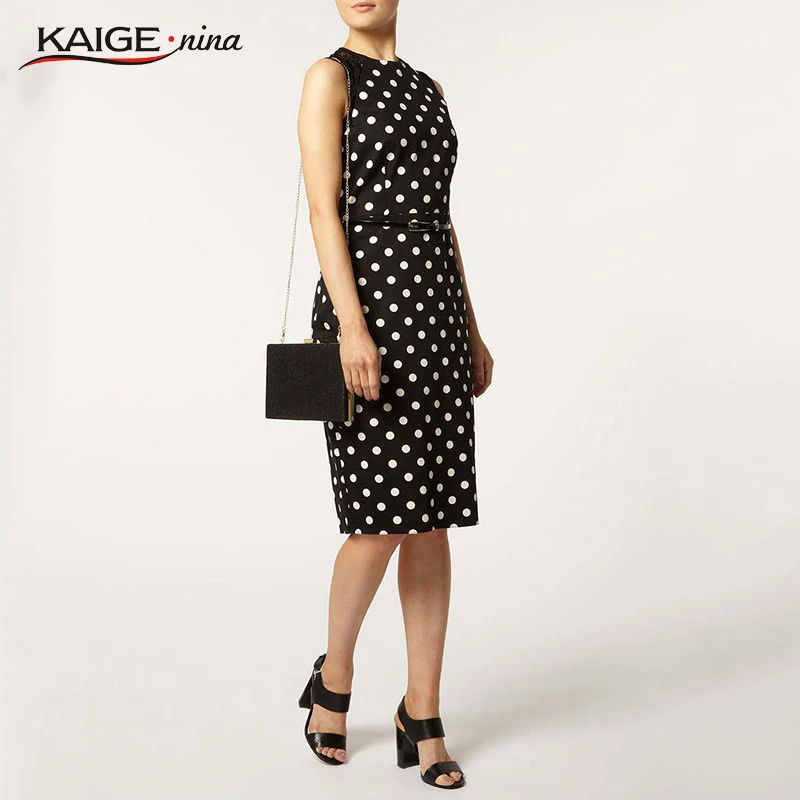 Kaige. Nina новейшие летние женские черно-белые платья без рукавов кружевные