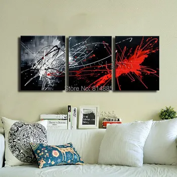 

Flame Picture ,3pcs/set Handmade Modern Abstract Oil Painting On Canvas Wall Art Gift ,Christmas Indoor Decoration JYJ040