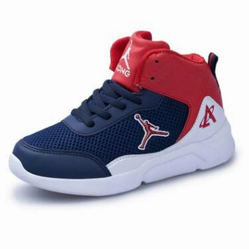 Comprar Zapatos de baloncesto para niños 2018 gancho de tobillo alto y cierre de lazo al aire libre Breathabl antideslizante zapatos deportivos niños niñas