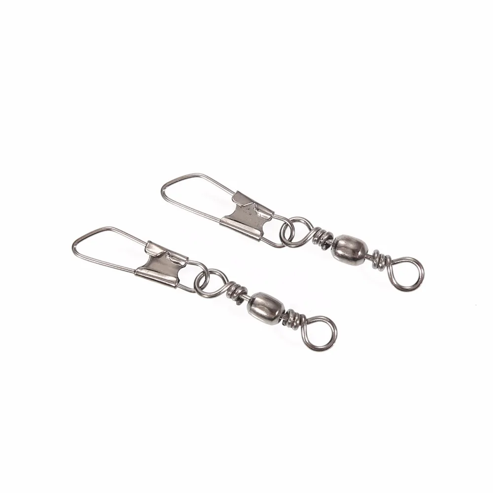 Hot 100 x Brass Barrel Swivel Pin Connector Solid Rings With Interlock Snap