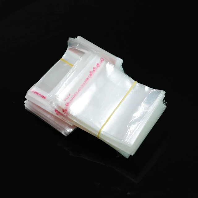 200 pièces transparent sachets plastiques refermables Sachet