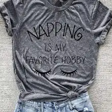 La Siesta es mi Hobby favorito camiseta Tumblr Hipster chica Popular Tee Casual gris ropa o-Cuello de moda Vintage trajes t camisas