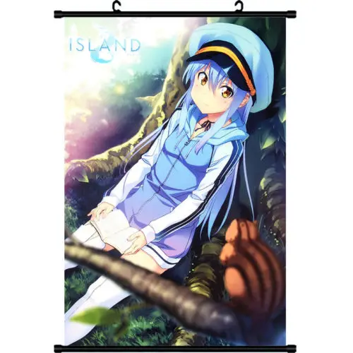 

Anime Poster ISLAND Rinne Ohara Wall Scroll Printed Painting Home Decor Japanese Cartoon Decoration Poster