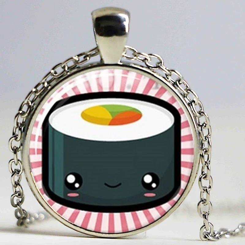 Kawaii Суши милые японские Еда Jewelry Книги по искусству кулон Девушка фотография