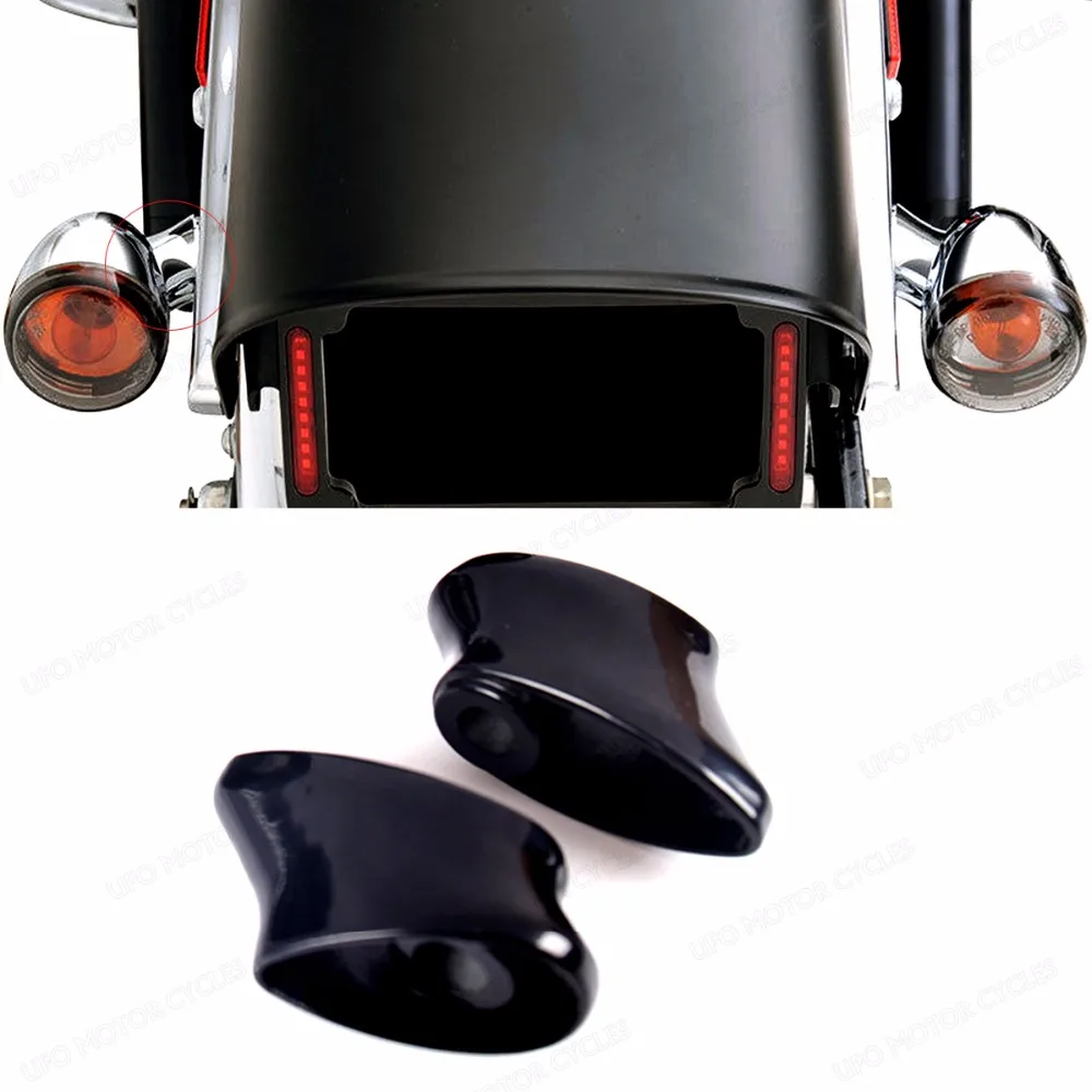 Rear Black Short Turn Singal Brackets For Harley Dyna Softail FXSTD FXDWG Rear Black Short Turn Singal Brackets For Harley Dyna Softail FXSTD FXDWG