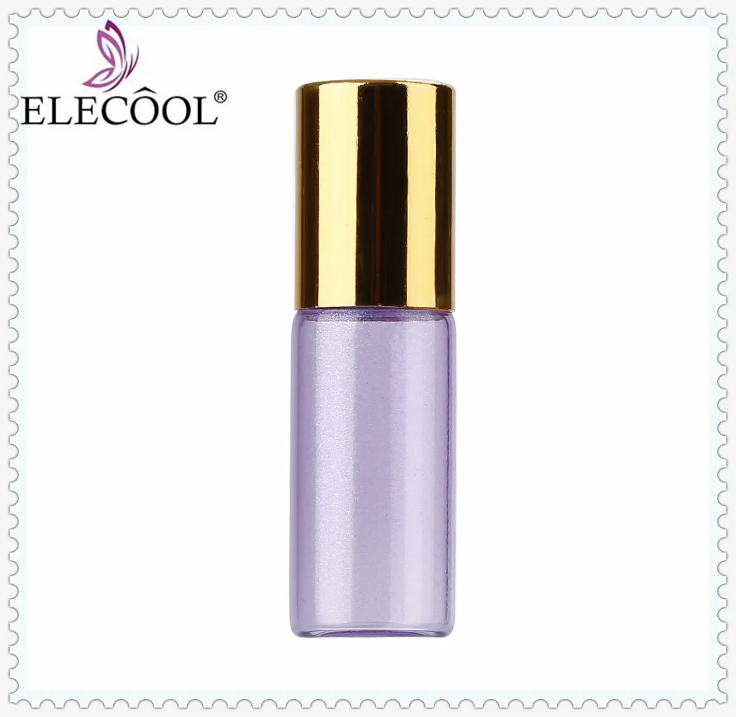 

ELECOOL Mini 5ml Alumite Empty Portable Refillable Glass Sample Container Roll on Bottle For Essential Oil Liquid Perfume Travel