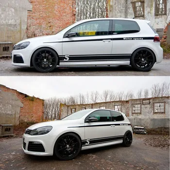 

Car Styling Whole Body Decor Sticker Auto Hood Roof Tail Door Side Skirt Decals For Volkswagen Golf 6 Scirocco POLO