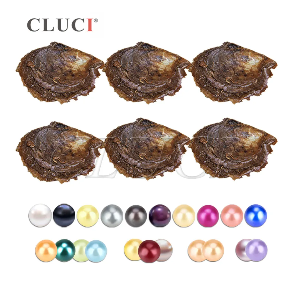 CLUCI 150 шт 6-8 мм смешанный 20 цветов натуральный круглый акойя жемчуг соленой воды бусины вакуумные Упакованные устрицы с жемчугом