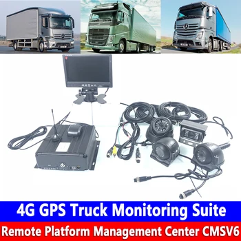 

DC8V-36V Wide Voltage 4 Channel Recording HD 720P 4G GPS Truck Monitoring Kit Concrete Car / Forklift / Transporter Authentic