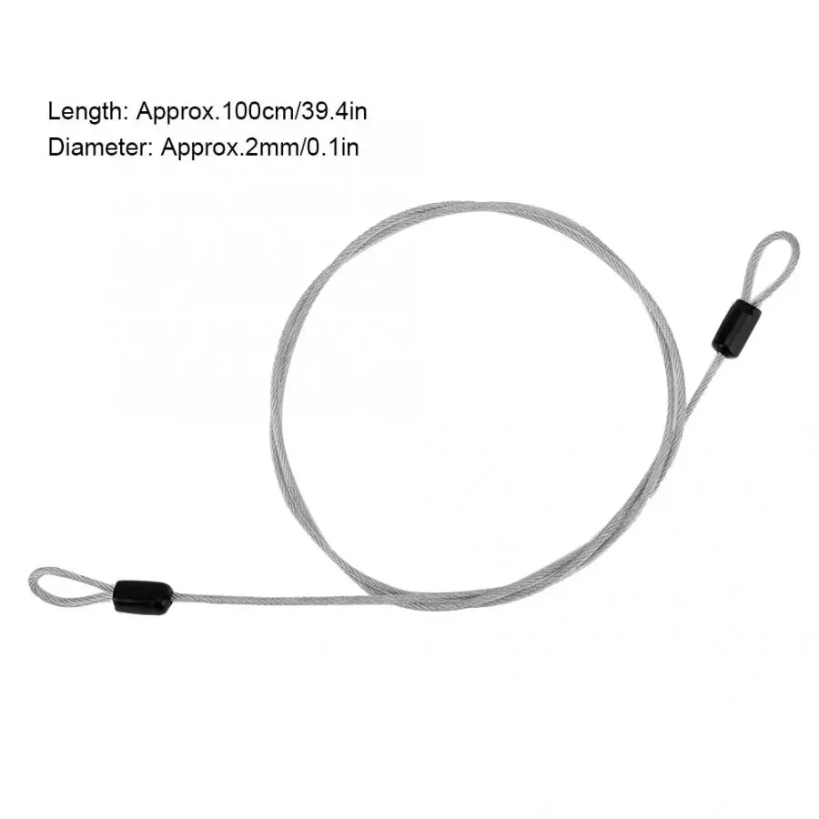 

Cycling Sports Stainless Steel Security Loop Cable Bicycle Scooter Lock