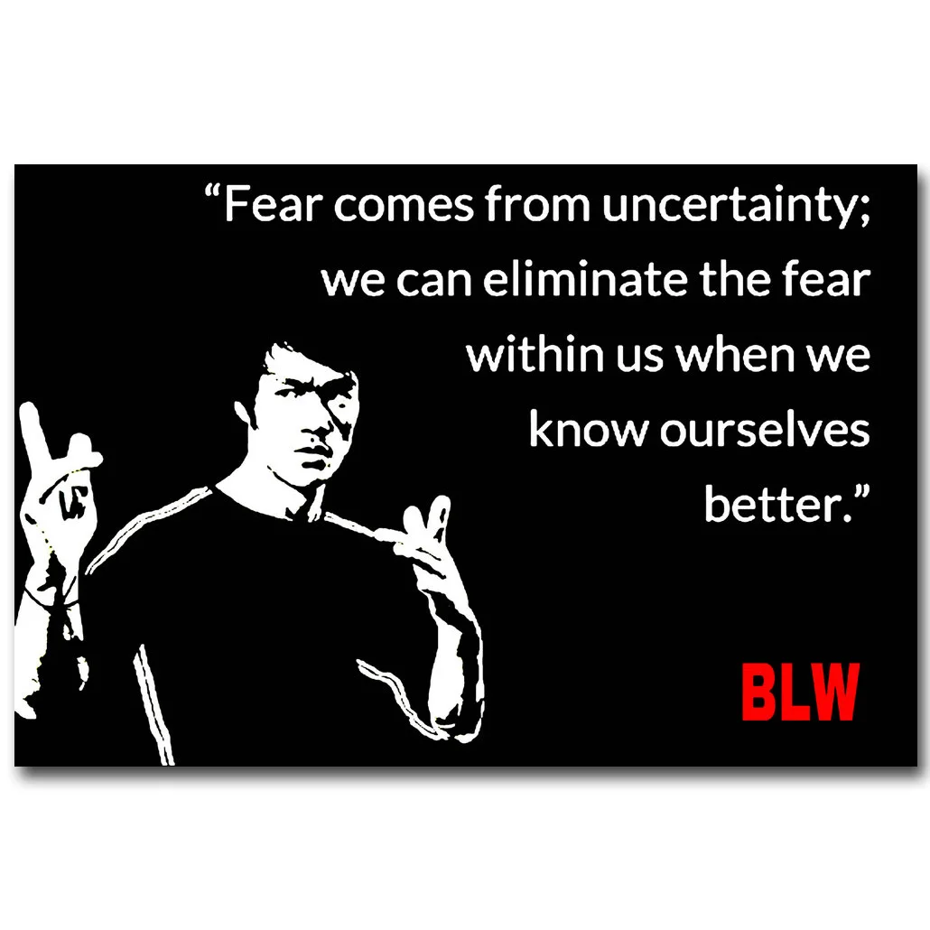 

Bruce Lee Motivational Quote Art Silk Poster Print 13x20 24x36 inch Super Kung Fu Star Inspirational Picture for Wall Decor 006