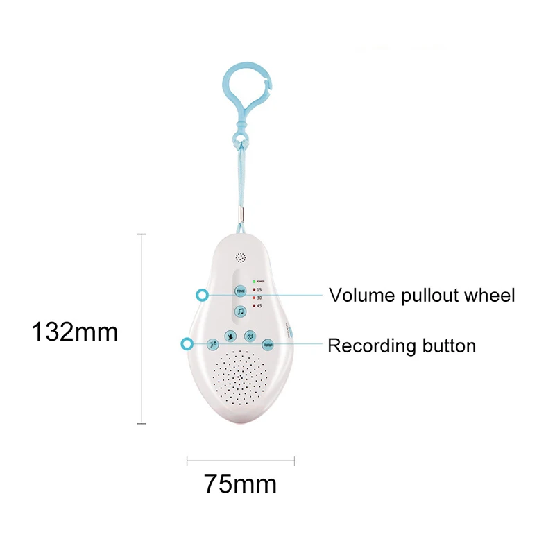 Sono do Bebê Chupetas de Ruído Máquina de Gravar o Som Sensor de Voz para Dormir Monitor de Auto-off Branco Infantil Timer Recém-nascidos Cl5579 8 High Quality Mamãe e Bebê