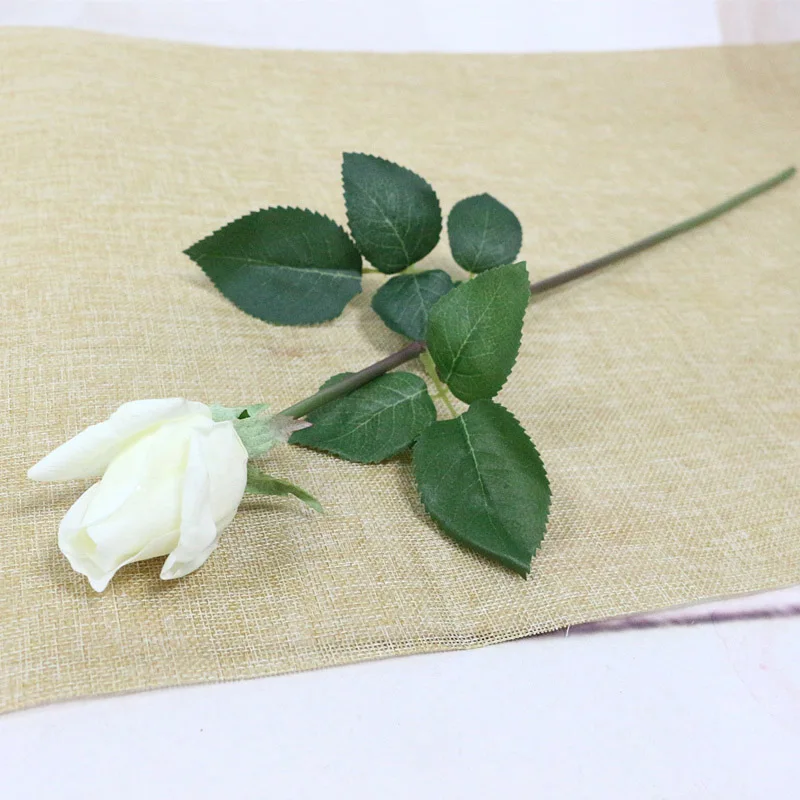 JAROWN имитация цветка розы искусственный настоящий сенсорный латексная роза цветы Флорес для украшения свадьбы Вечерние украшения дома - Цвет: White