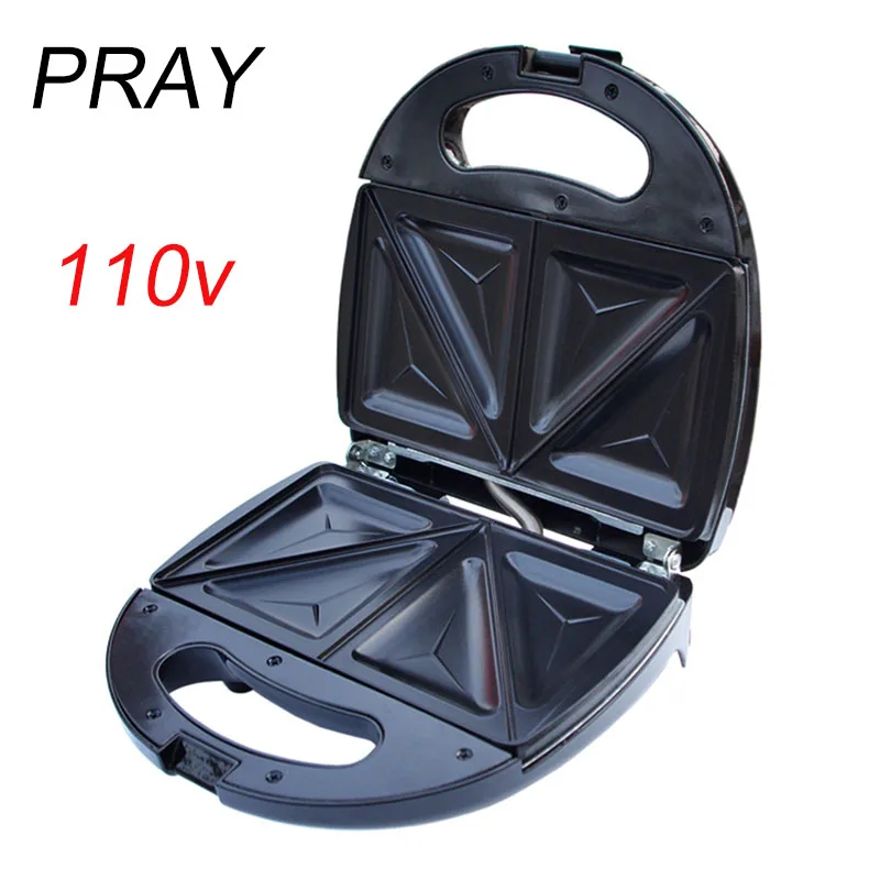 

PRAY 110V 60HZ US CANADA JAPAN 2 slices bread Automatic temperature control 2 indicator lights sanwich maker breakfast machine