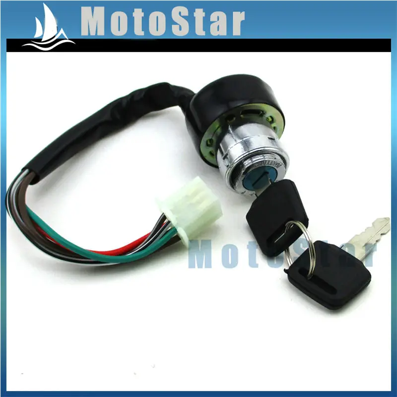 6 Pin Wire On Lock Off Ignition Key Switch For Kazuma Meerkat 50 50cc ATV Quad