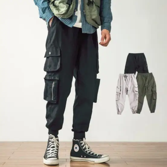 Mens Cargo Pants 2019 Hip Hop Harem Streetwear Pants Men Joggers Trousers Sweatpant Pockets Casual Sports Korean Style Pants