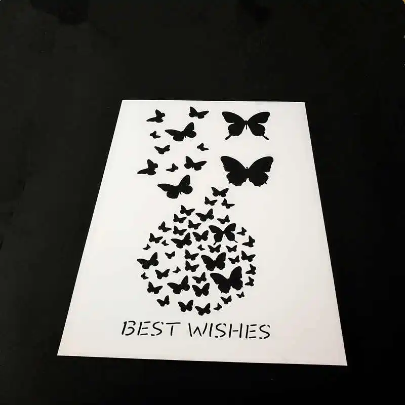 

Butterfly Stencils Creative Reusable Stencils,Card Making,Stamping,Projects Making,Acrylic Paints,Polymer Clay,Scrapbooking, A4
