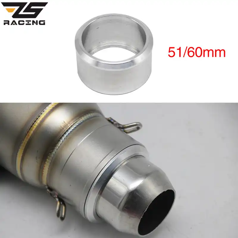 Adaptador de escape 51 mm a 60 mm Motocicleta Adaptador de tubo de escape Reductor Conector del silenciador Acero inoxidable