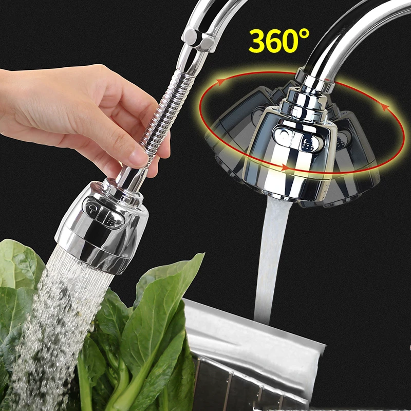 

Kitchen Rotary 2 Gear Faucet Shower Splash Extender Tap Water Water Saving Filter Sprinkler Tip