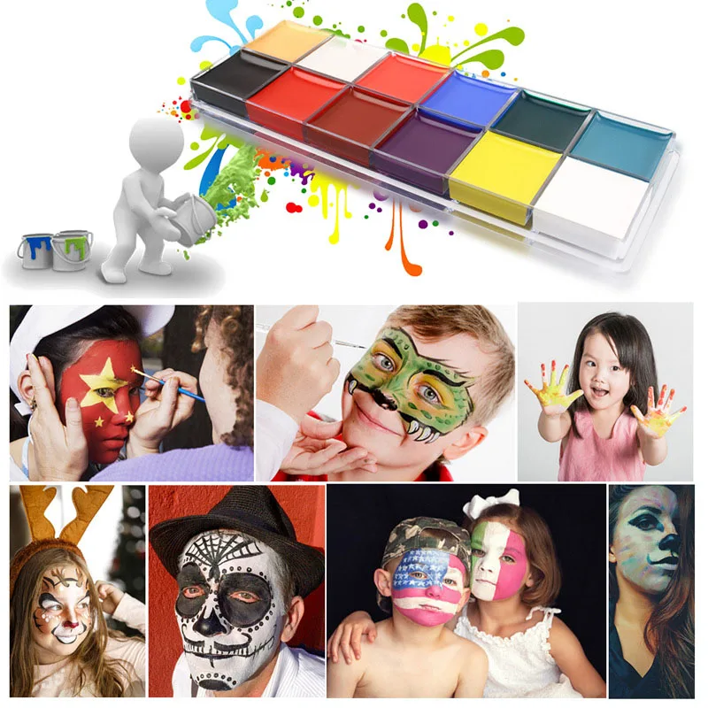 Масляная пигментная краска 12 цветов краска для лица и тела Искусство Макияж для Хэллоуина вечерние MSI-19
