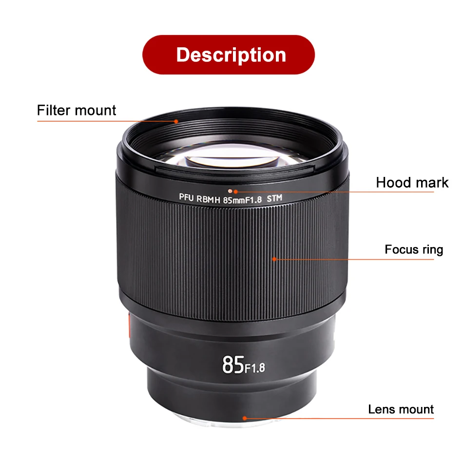 VILTROX PFU RBMH 85 мм F1.8 STM объектив для sony E крепление для sony A6400 A6000 A9 A7RIII A7M3 A7III камера FE-Mount AF Автофокус