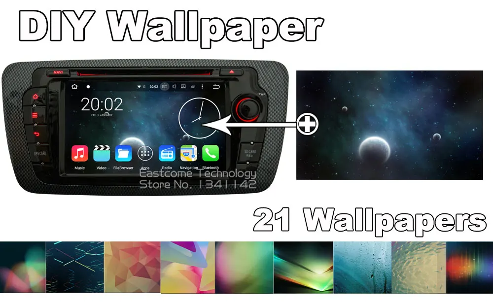 Discount Octa Core 2 Din Android 6.01 Car DVD Automotivo For Seat Ibiza 2009 2010 2011 2012 2013 2014 With GPS Radio Rear View Camera 5