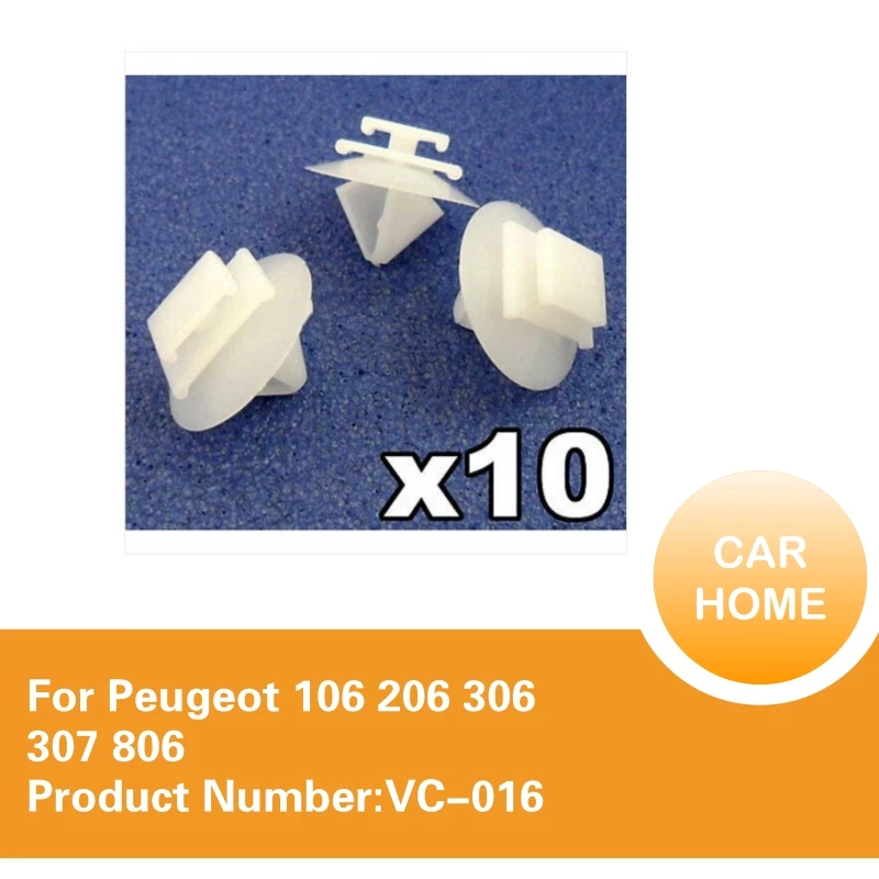 10x For Peugeot 106 206 306 307 806 Exterior Door Side Moulding