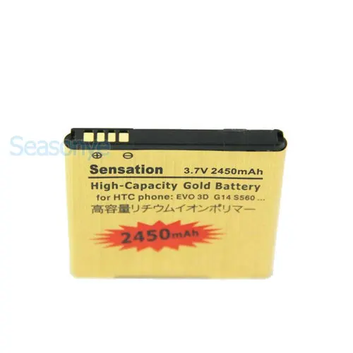 Золотистый сменный аккумулятор Seasonye BG86100 2450 мАч для HTC Sensation XE 4G G14 Z710E Z710T EVO 3D X515M Z715E