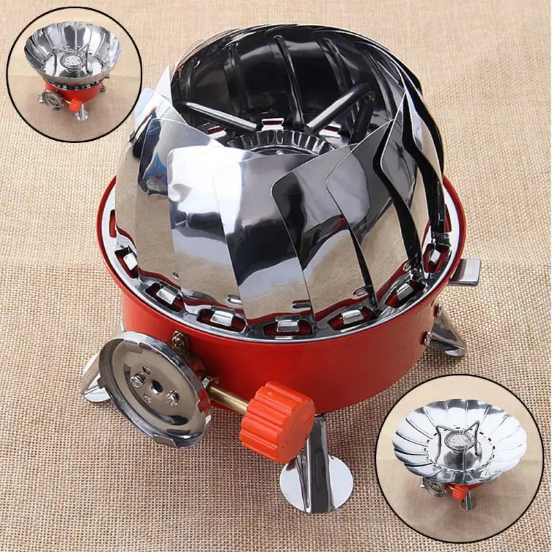 Picnic Windproof Camping Stove Cooking Tool Lotus Outdoor Portable Gas