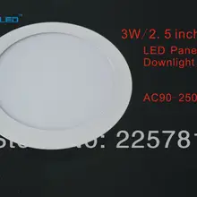Закругленный 3 Вт светодиодный панельный светильник 8 шт./лот ультра тонкий дизайн светильник AC90-265V