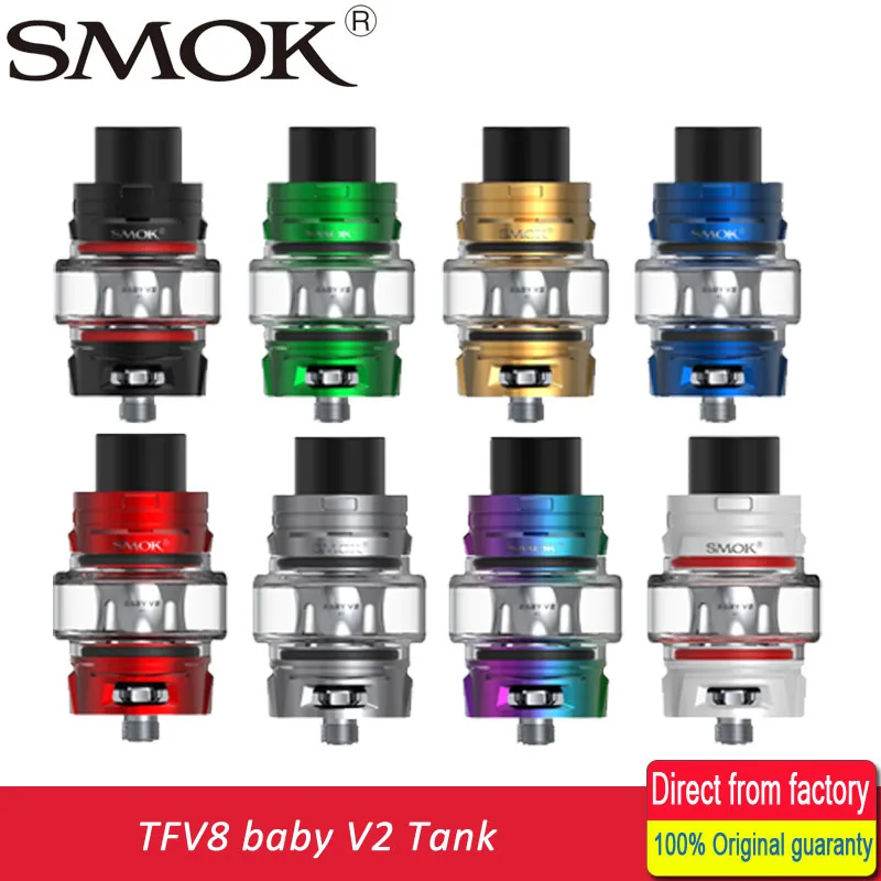 

SMOK TFV8 Baby V2 Tank 5ml Electronic Cigarettes Atomizer V8 Baby V2 A1 A2 A3 Max Mesh Coil 510 Thread Vaporizer VS TFV12 Prince