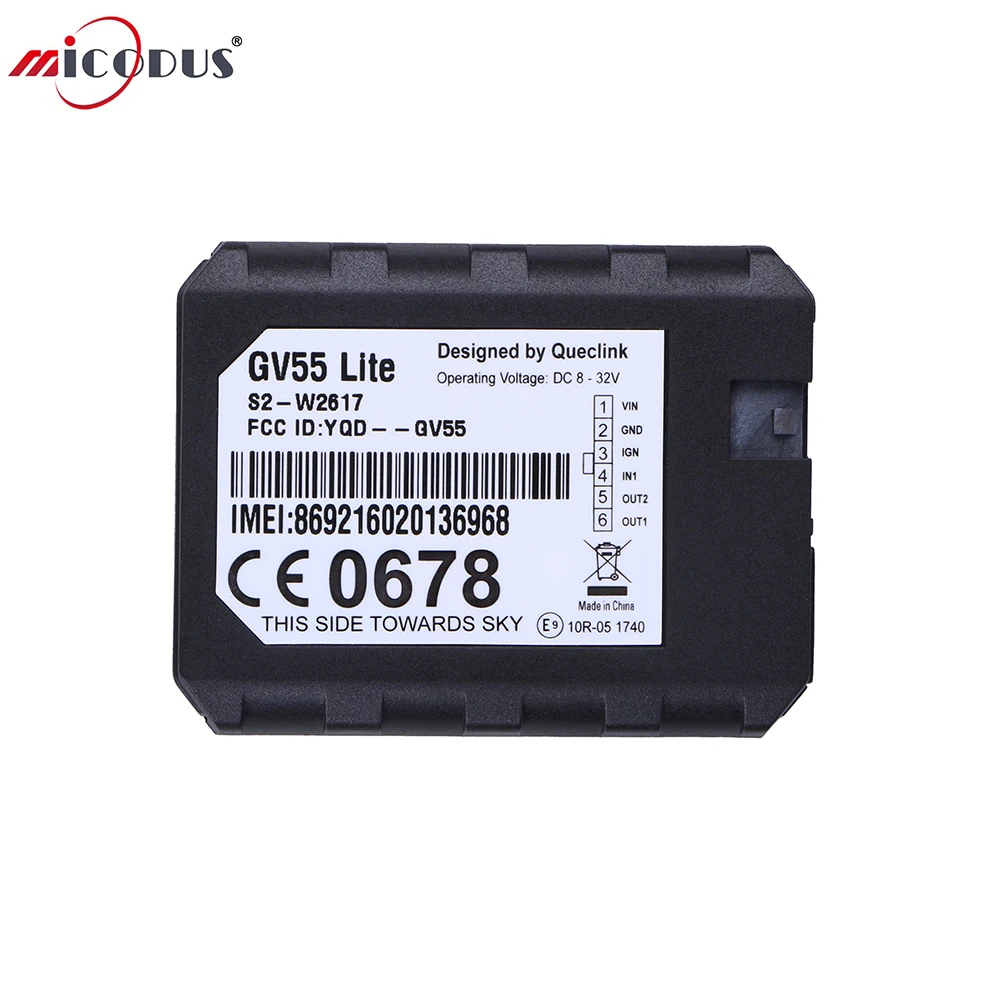 Микро устройство слежения за транспортными средствами Queclink GV55 Lite GPS GSM трекер