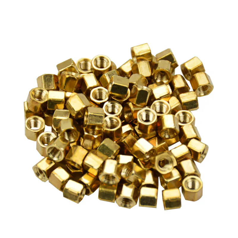

100Pcs Brass M3 4MM M3*4 PCB Boards Hex Screw Net Nut Standoff Spacer