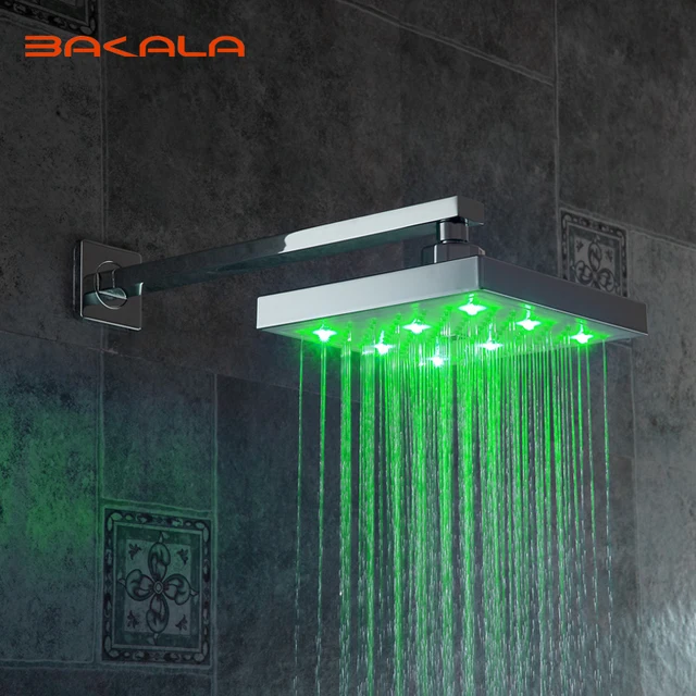 Freeshipping Bakala New Led Light Square Rain Shower Head Bathroom Freeshipping Bakala New Led Light Square Rain Shower Head Bathroom Column Without The Arm