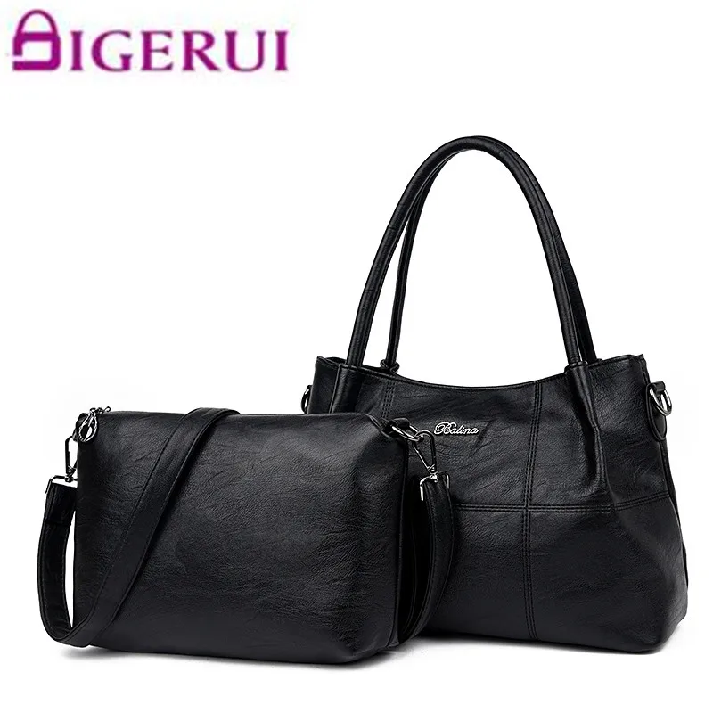 2018 однотонные клетчатые композитные сумки модные дизайнерские женская