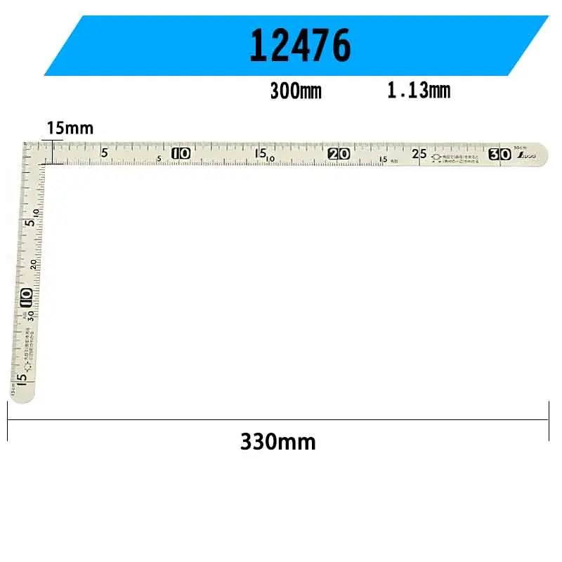 SHINWA Пингвин квадратная линейка 90 градусов нержавеющая сталь Поворотная линейка утолщенная Высокая точность многофункциональная линейка