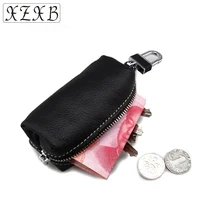 XZXB Лидер продаж, кошелек из натуральной кожи для монет, мужские чехлы для ключей, нулевой кошелек на молнии, брелок для ключей, автомобильный Футляр для ключей, ключница