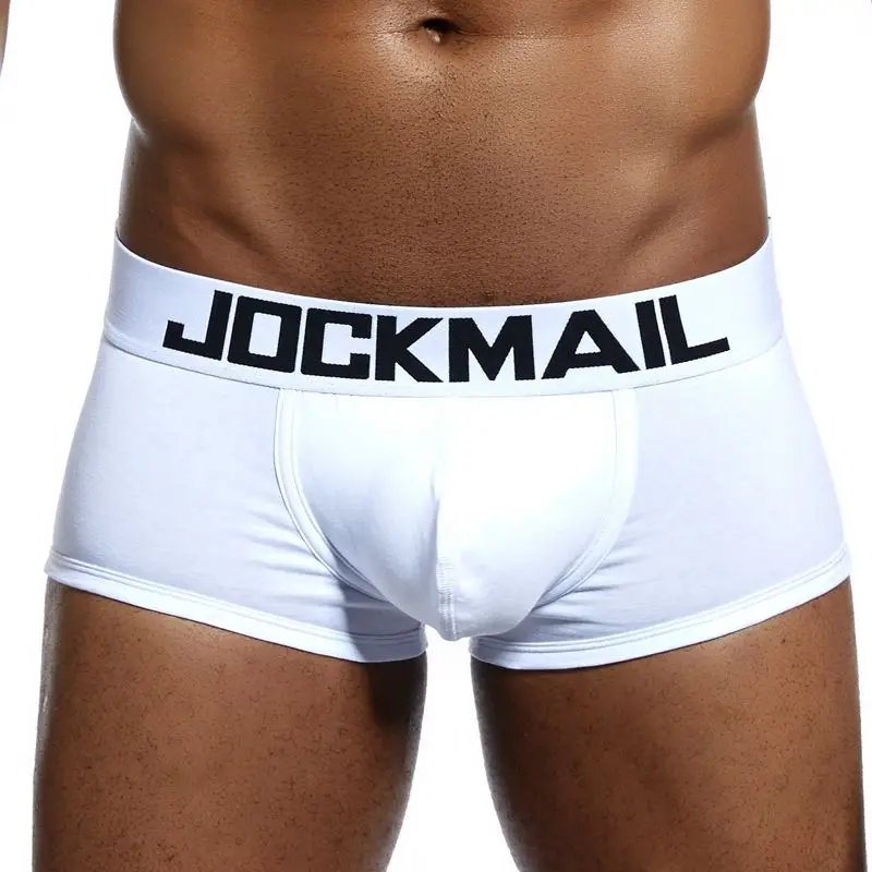 

JOCKMAIL 1Pcs/lot Men Underwear Boxers Cotton Cuecas Boxers Men Boxer Homme Boxershorts Men Gay Male Panties calzoncillos