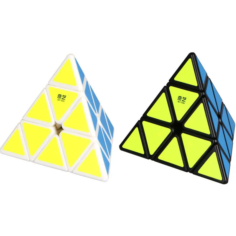 Qiyi 3*3*3 Пирамида скорость магический куб профессиональные Волшебные кубики Пазлы красочные развивающие Cubo Magico игрушки для детей