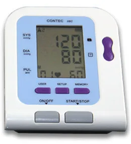 

Portable Home Digital Arm Blood Pressure Monitor 08C, Heart Beat Meter, Sphygmomanometer LCD Display BP Monitor Free Shipping