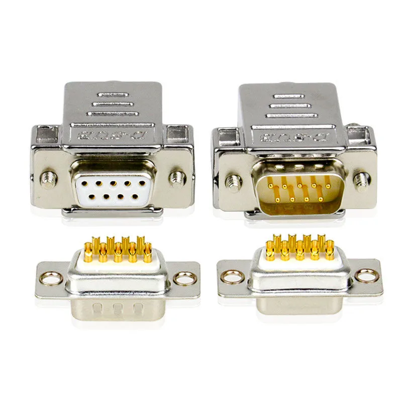 

RS232 Serial Connector DB9 Female Socket Plug Connector 9-Pin Copper RS232 COM Adapter With Metal Shell DIY