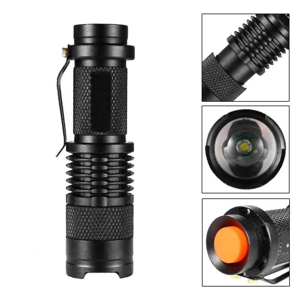 

Q5 LED 3500 Lumen 3-mode Led Torch Zoomable Led Flashlight Torch Light Lamp For 14500 Battery