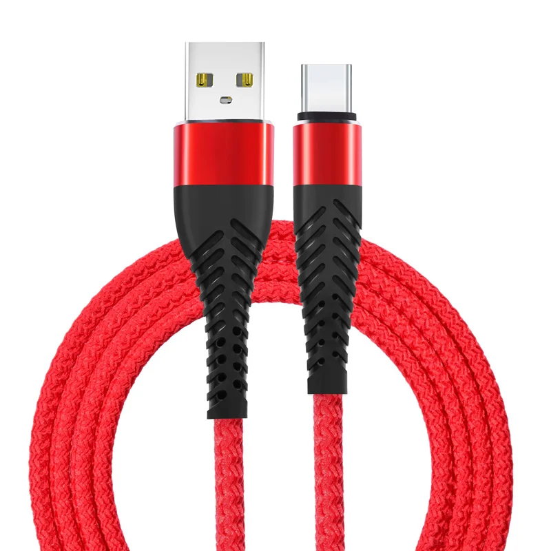 NOHON 3M 2M 1M 0,2 M type C USB кабель для быстрой зарядки с высокой прочностью для huawei samsung S8 S9 Note 9 8 Xiaomi Mi8 Mi6 кабель для синхронизации данных - Цвет: Red