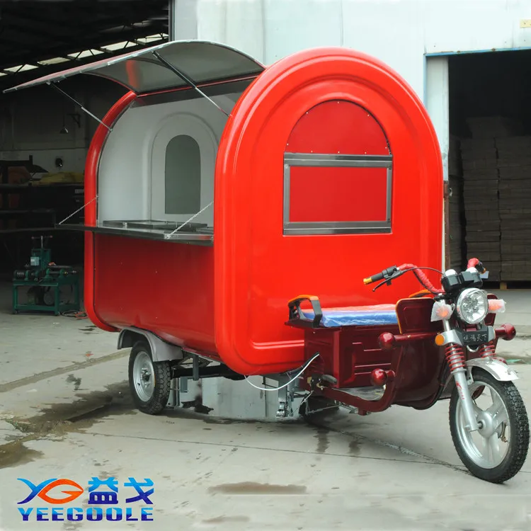 Electric tricycle food cart vending mobile food cart with wheels CE