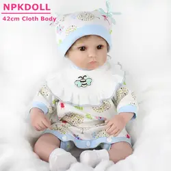 Очаровательная силиконовая кукла реборн 42 см NPKDOLL Alive Bebe Reborn Doll Boneca для младенцев девочек игровой дом игрушки для девочек лучший подарок