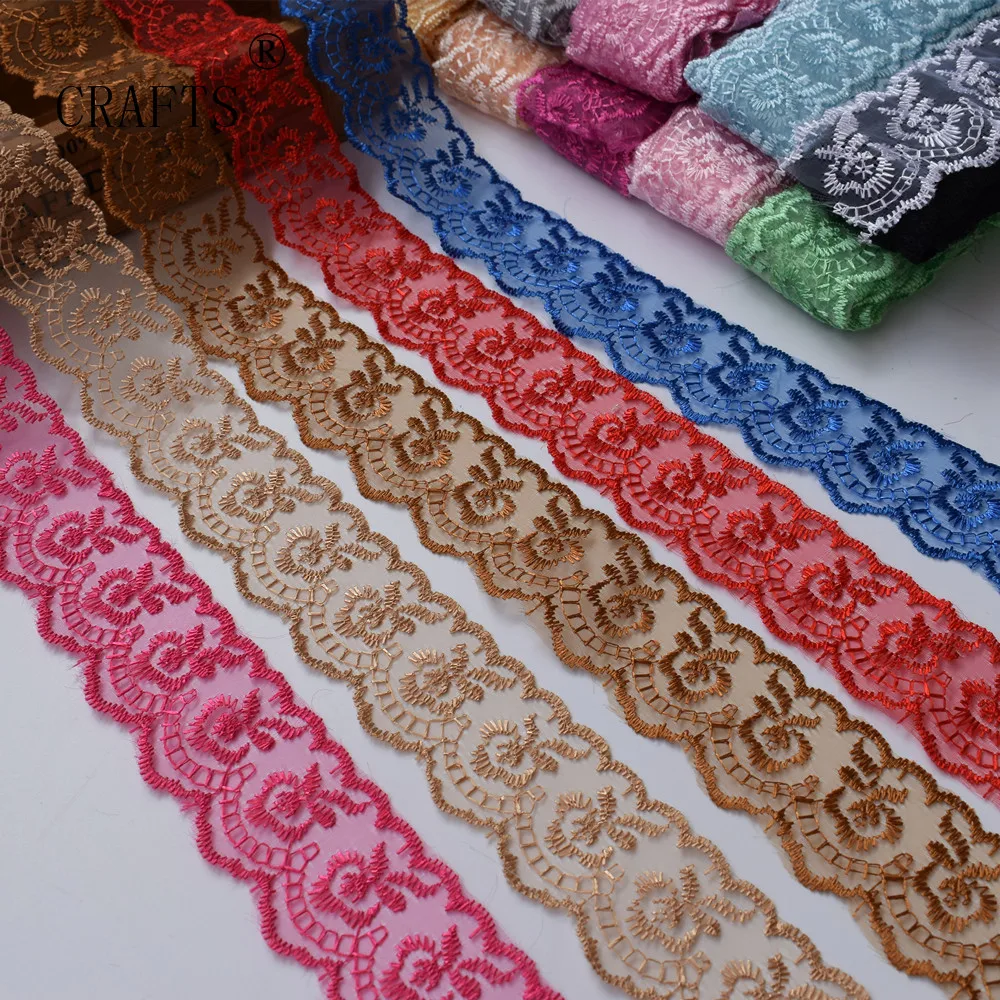 

10 yards beautiful lace embroidery sewing fabric 40mm wide