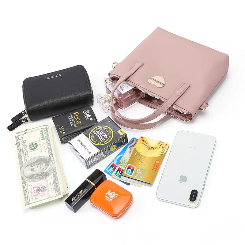 WEICHEN Heart Elements Small Shoulder Bag For Women Leather Women's Crossbody Messenger Bags Ladies Tote Bolsa Female Handbag